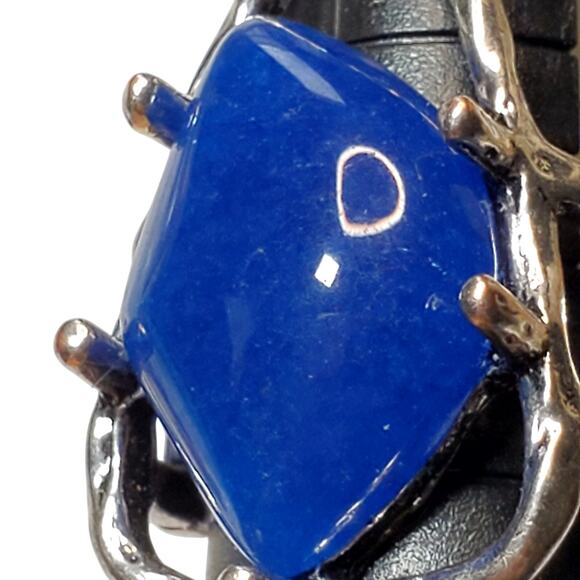 Paparazzi Jewelry Blue Glass Stretchy Ring Get The Point Blue 9.5 - Picture 3 of 8